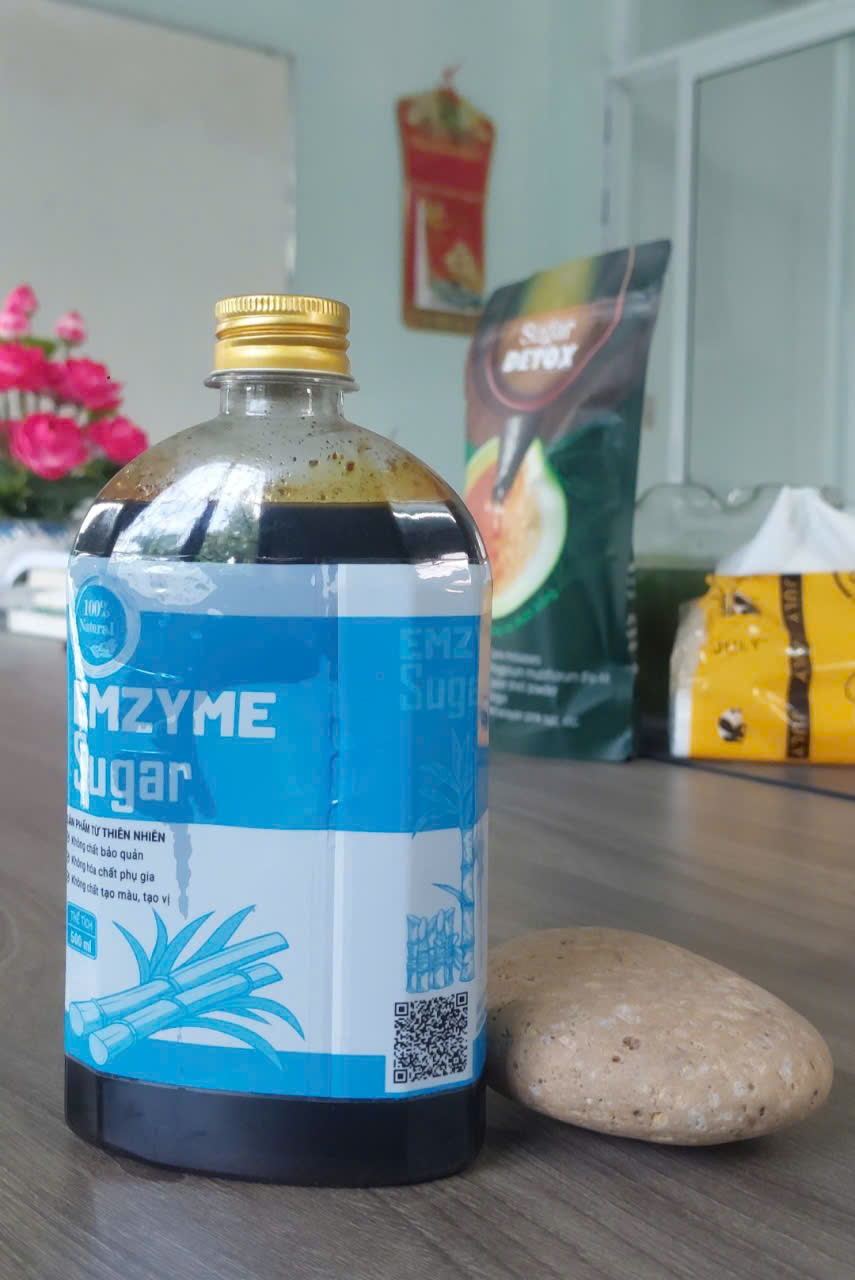 Chai Emzyme Sugar chụp thực tế